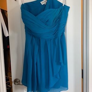 David’s Bridal strapless chiffon dress